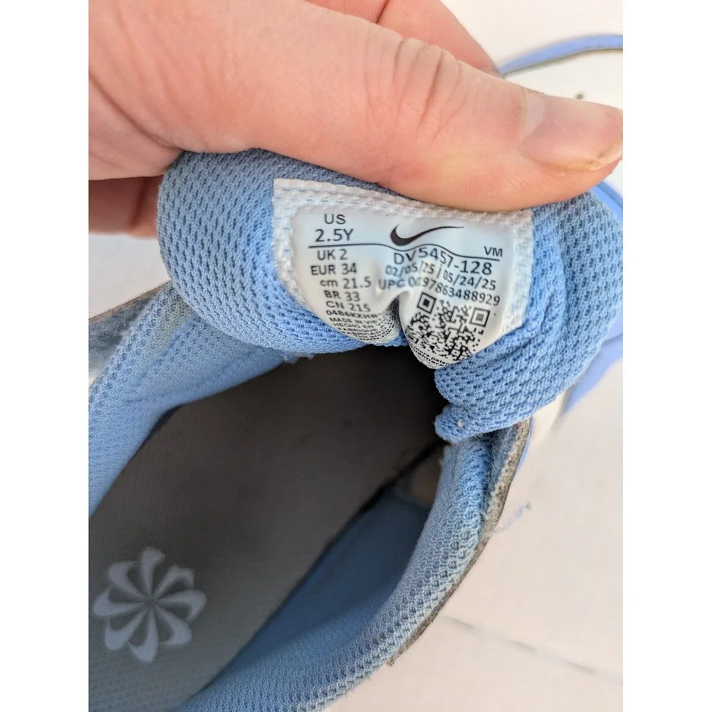 Nike Court Borough Low 2 Sneakers Kids 2.5Y Blue White DV5457-128 Shoes Athletic